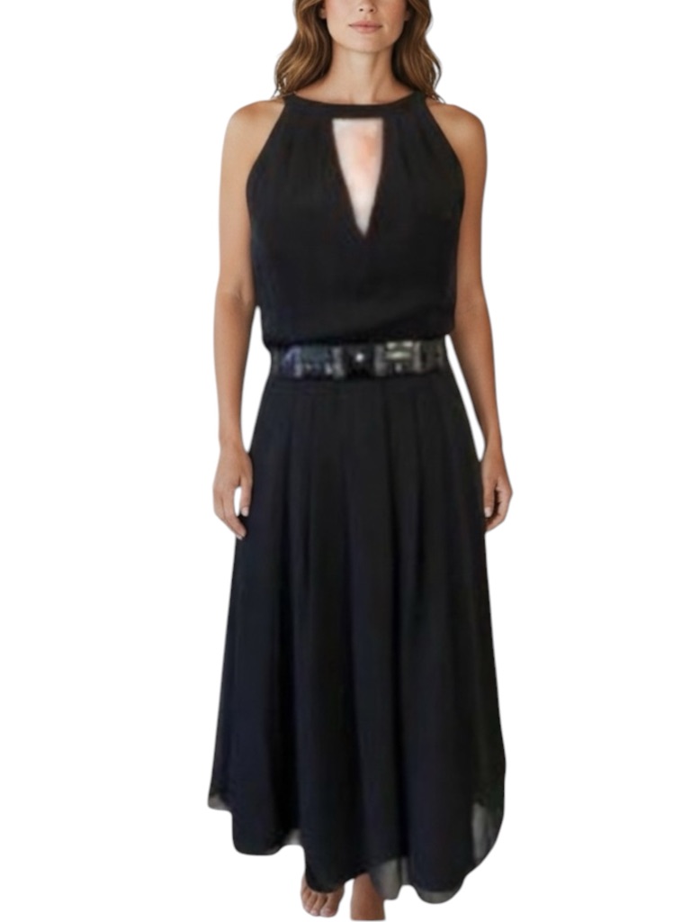 Ted Baker London Silk Overlay Cocktail Dress With Jeweled Belt Size 2 (6)